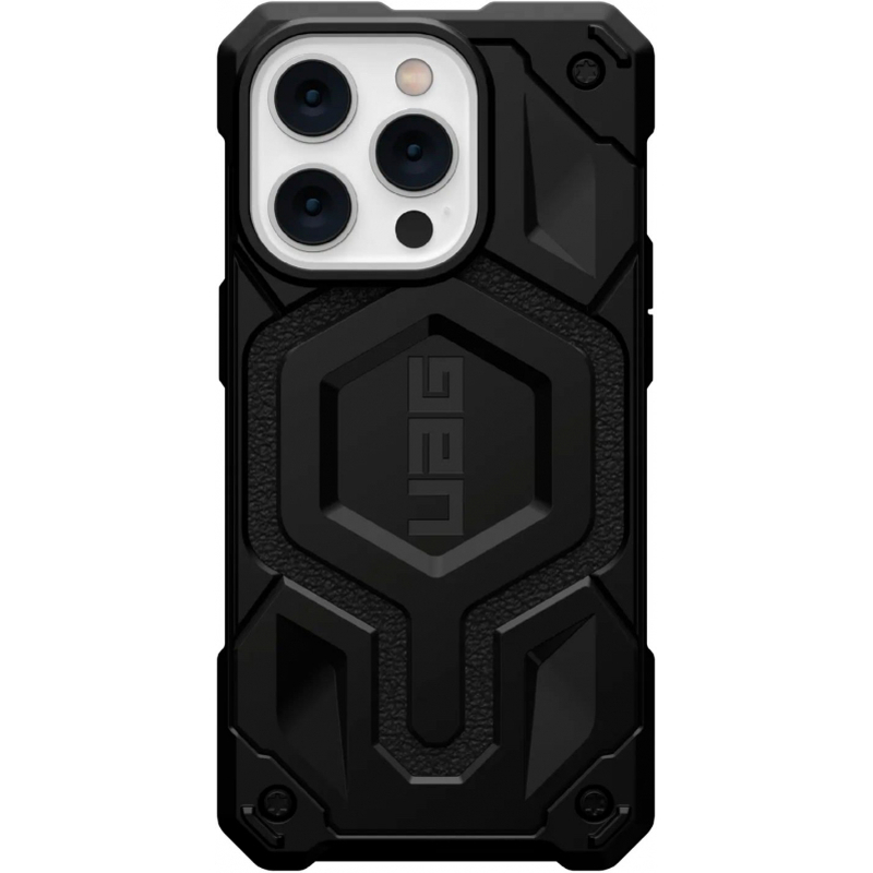 Чехол UAG Monarch Pro Black с поддержкой MagSafe для iPhone 14 Pro, чёрный